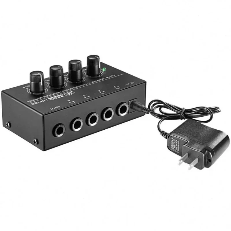 Good Headphone Amp Ultra Compact Stereo Earphone Amplifier Audio Amp HA400 4 Channel Monitor Headphone mini Amplifier