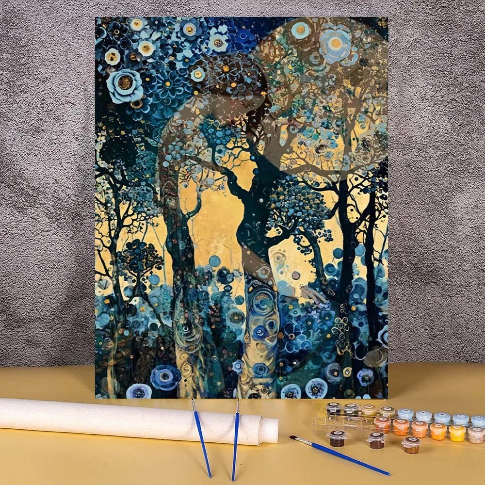 

Abstract Painting By Numbers Frameless Handmade Picture Drawing Tree Picture Diy Crafts Home Decor Gift For Adults Bedroom Wall