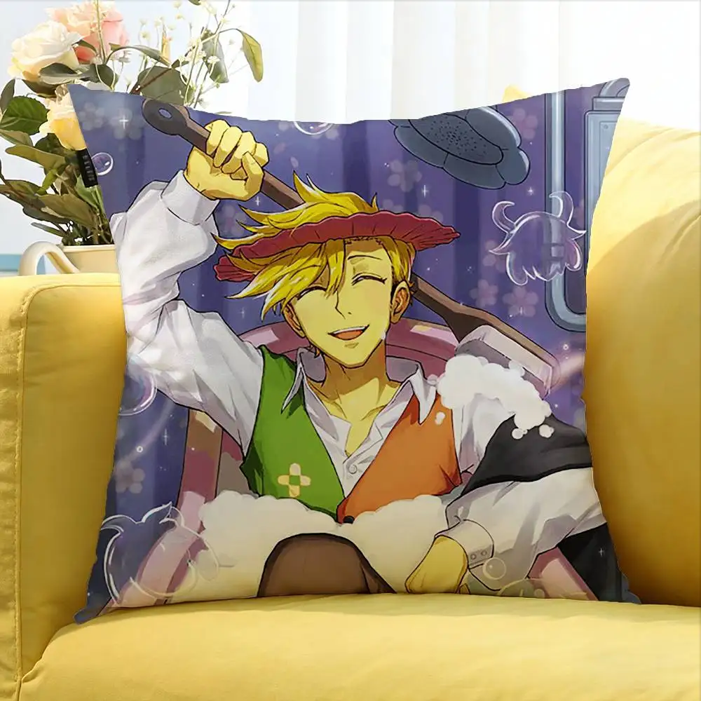 D-Deltarune Flowery Various Sizes Square Pillow Case For Car Home Bedchamber Decor
