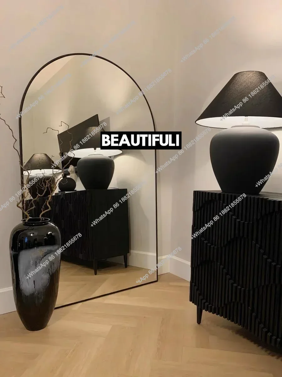 Designer Recommend Arch Full-Length Mirror Clothing Store Floor Mirror Home Bedroom Dressing Mirror  living room decoration