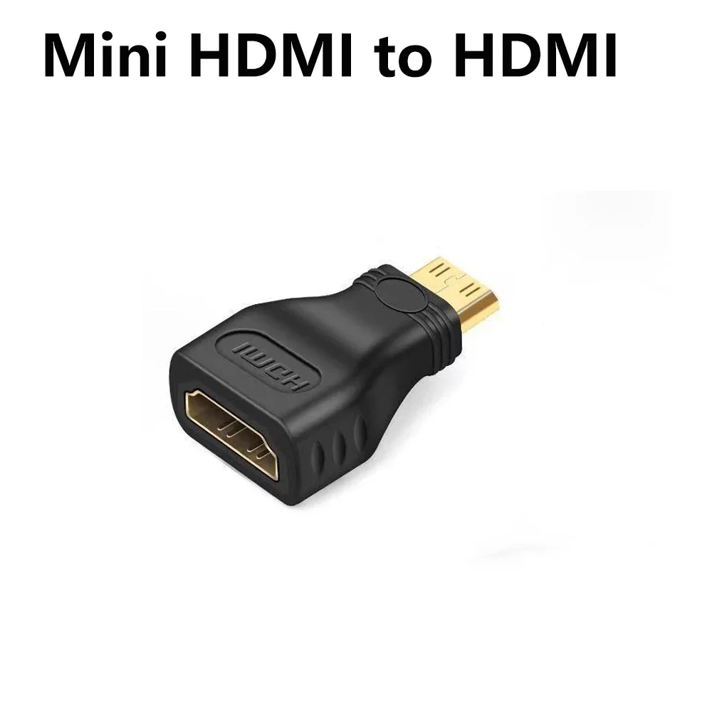 1080P Mini Micro 90° 270° Angle Converter HDMI Male To Female Straight-through Adapter Cable Female HDMI-compatible Adapter