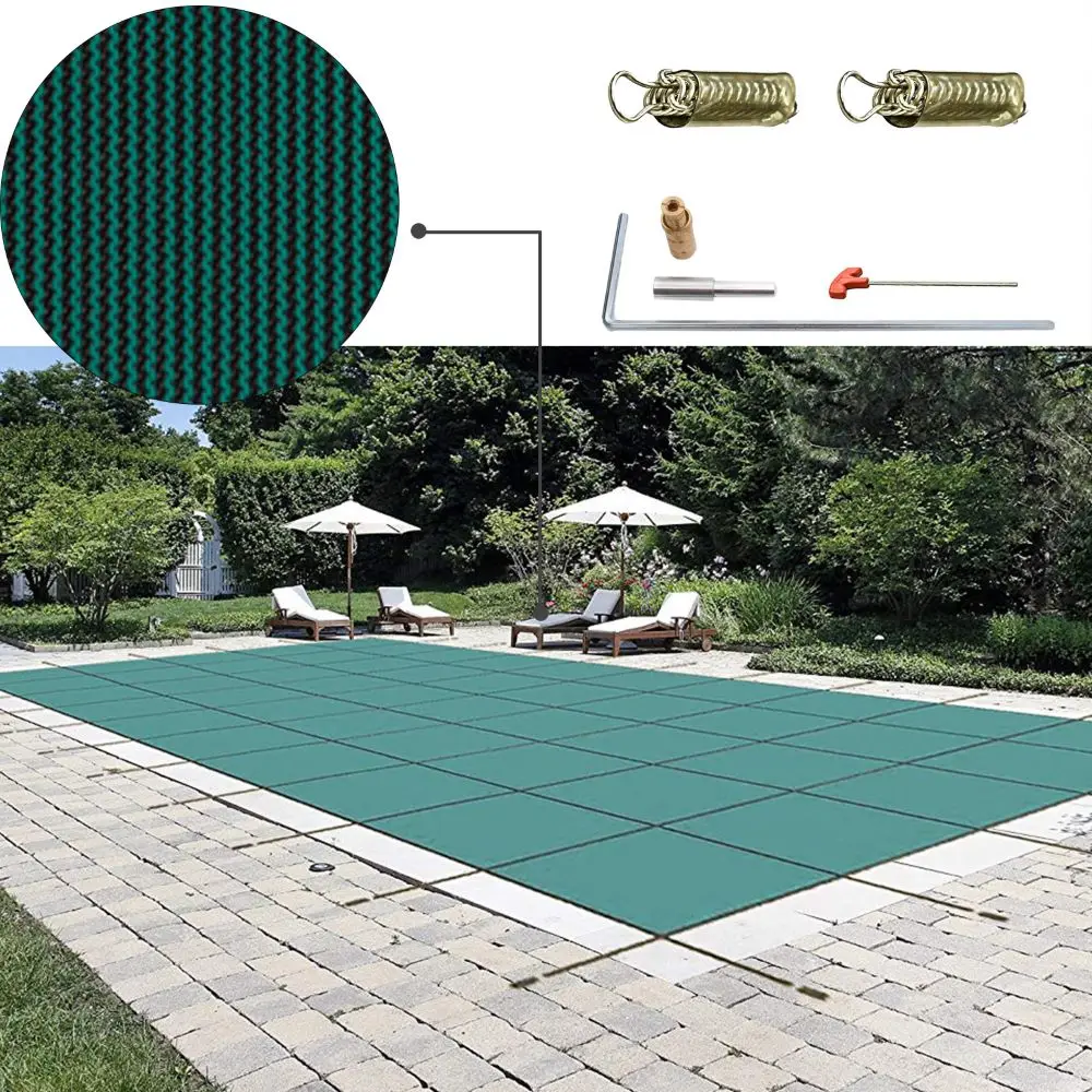 Outdoor PP Mesh Swimming Pool Winter Safety Pool Cover For Inground Swimming Pool