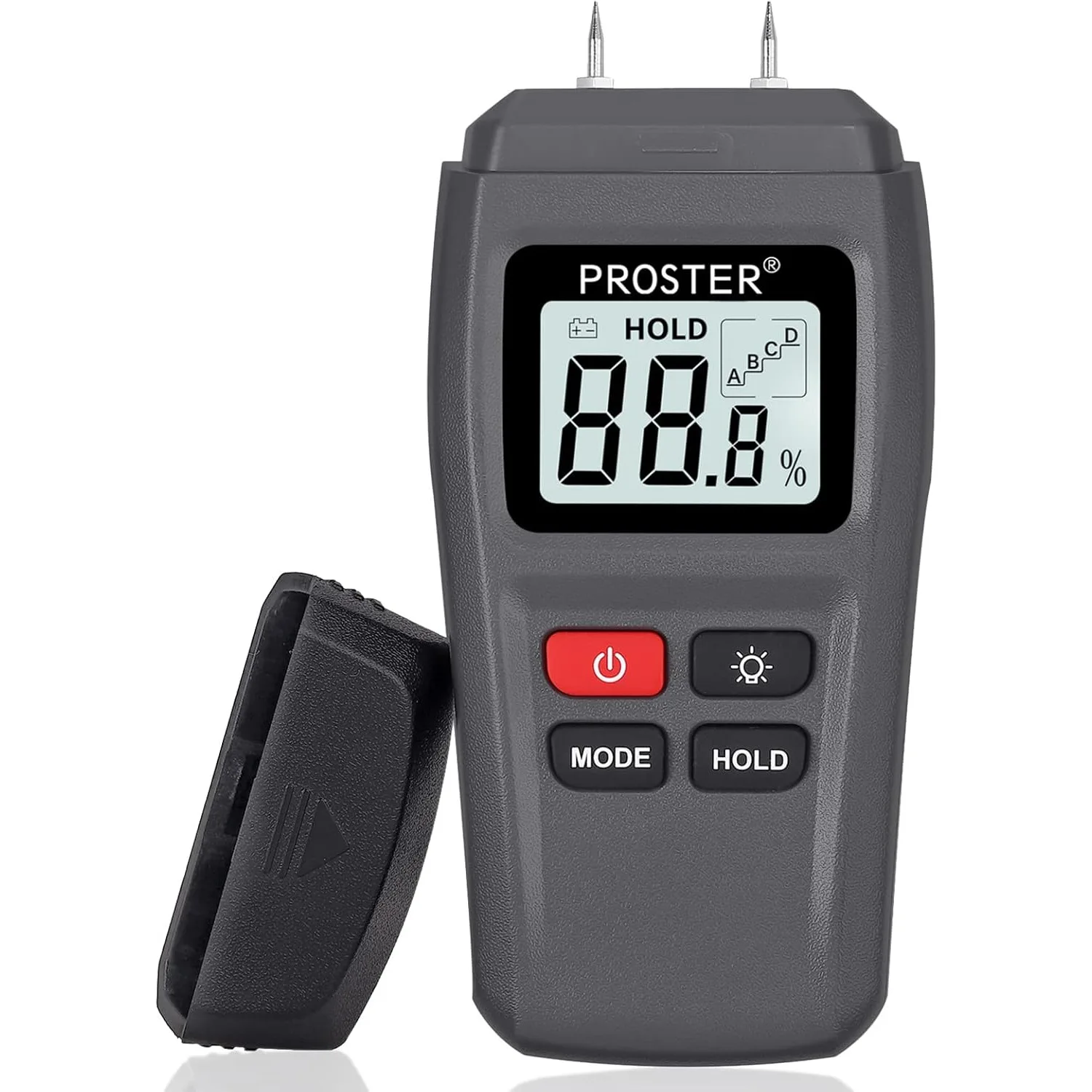 

Digital Wood Moisture Meter Backlight LCD Display Multifunction Damp Tester Dampness Meter for Wood Firewood Walls Paper Floor