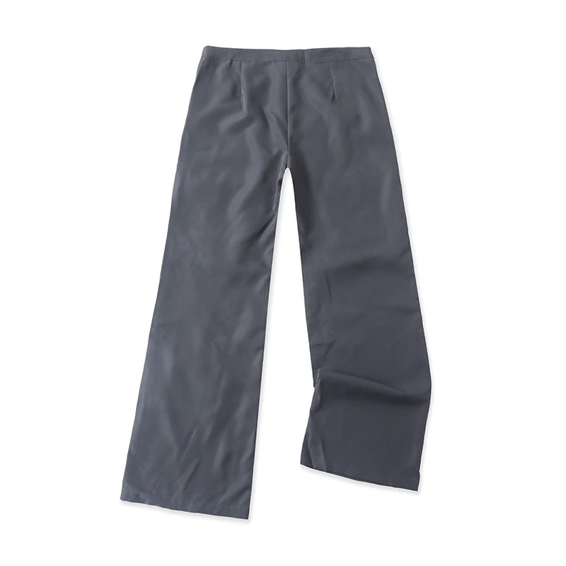 Casual Workwear Multi-ket Wide Leg Pants Straight Cut Spring Summer New Faion Women's Loose Trousers 25092