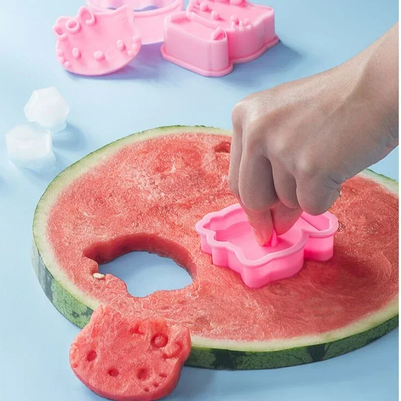 Hello Kitty Sanrio Anime Fruit Mold Biscuit Food Modeling Mold Cute Kitchen Utensils Kawaii Girl Heart Birthday Gift image 2