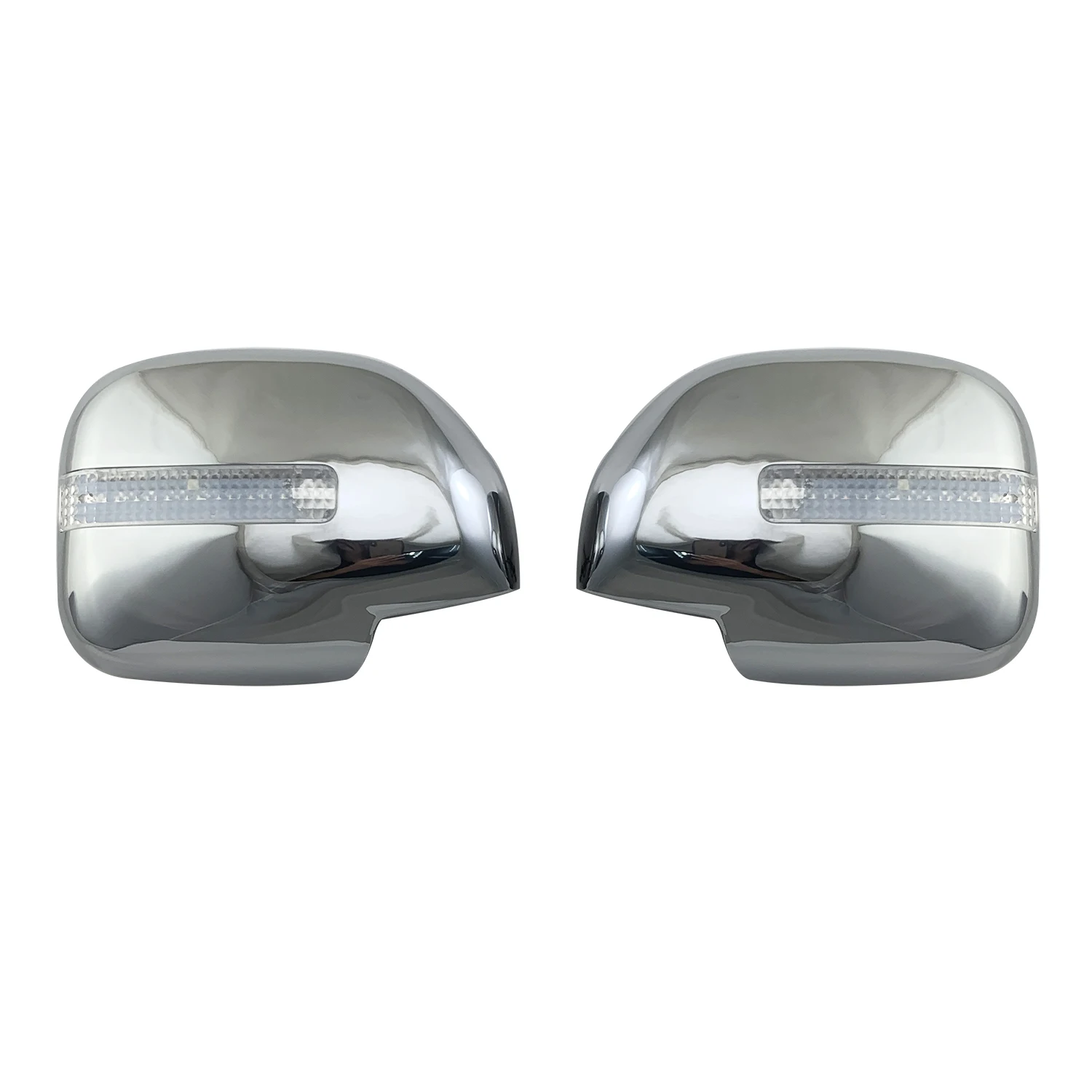 2pcs Car ABS Chrome Accessories Plated 1996-2007 For Toyota Land Cruiser LC100 FJ100 4700 Door Rearview Mirror Cover With LED