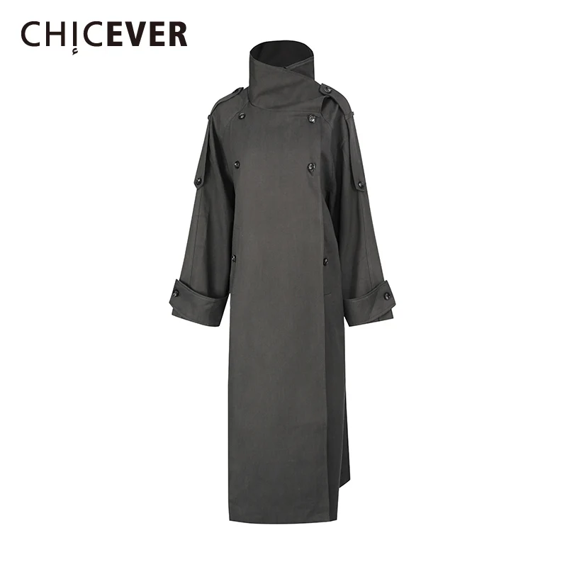 

CHICEVER однотонная куртка на пуговицах, женская водолазка с длинным рукавом, свободная уличная одежда, женские куртки, осенняя мода, новинка