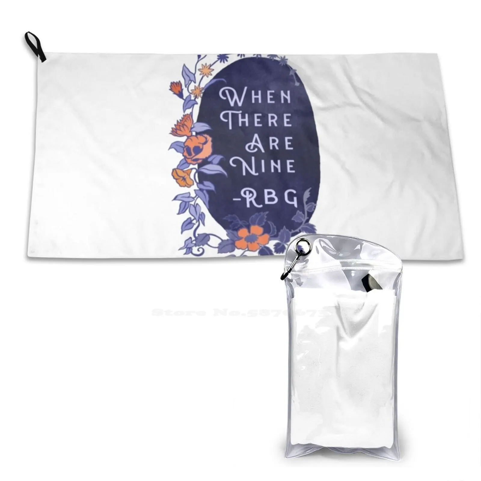 When There Are Nine-Ruth Bader Ginsburg Soft Towel Quick Dry Beach Towel Notorious Rbg Ruth Bader Ginsburg Feminist Art