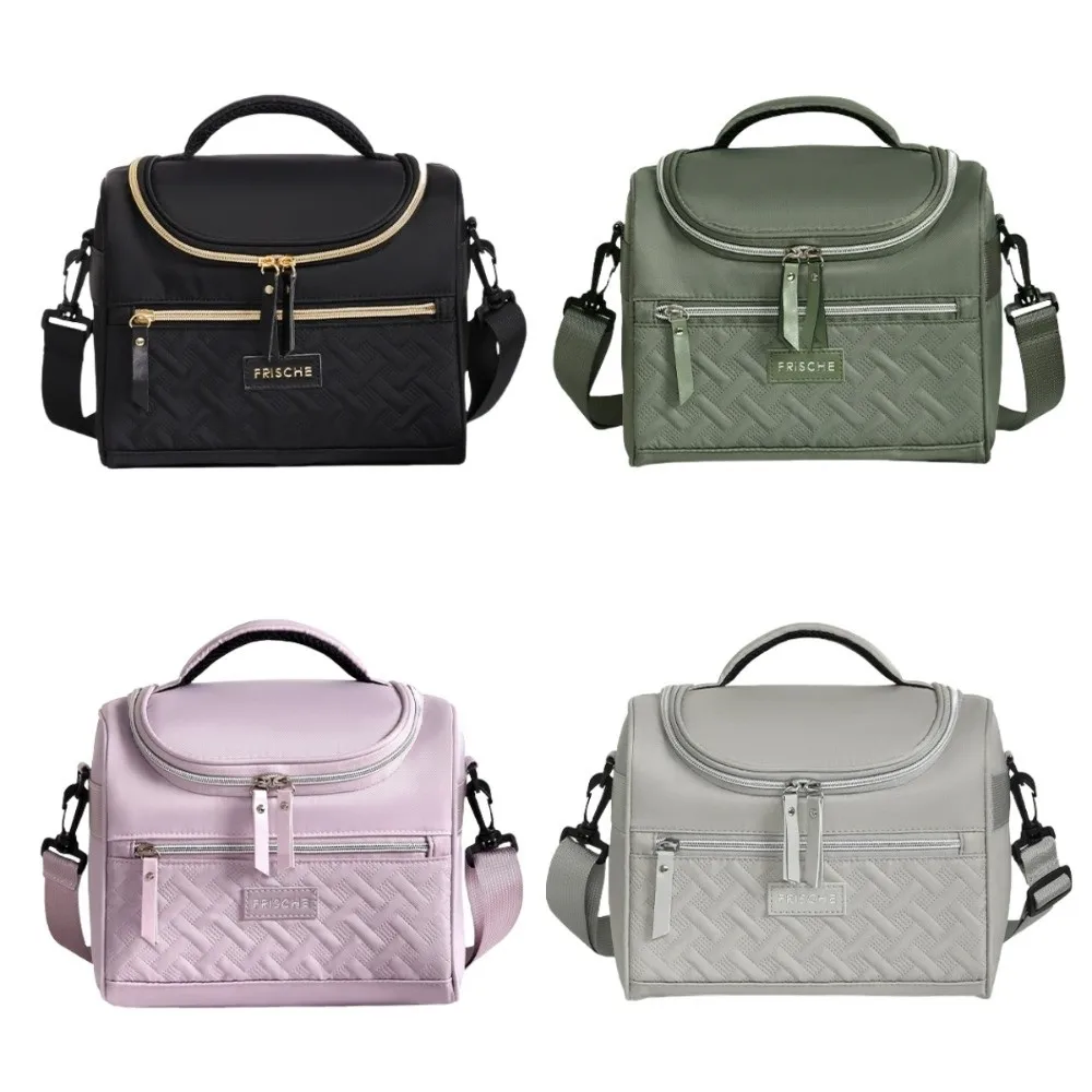 حقيبة يد PEVA حقيبة الغداء سميكة الحفاظ على الحرارة حقيبة نزهة سعة كبيرة حقيبة معزولة مقاومة للماء للطلاب #6