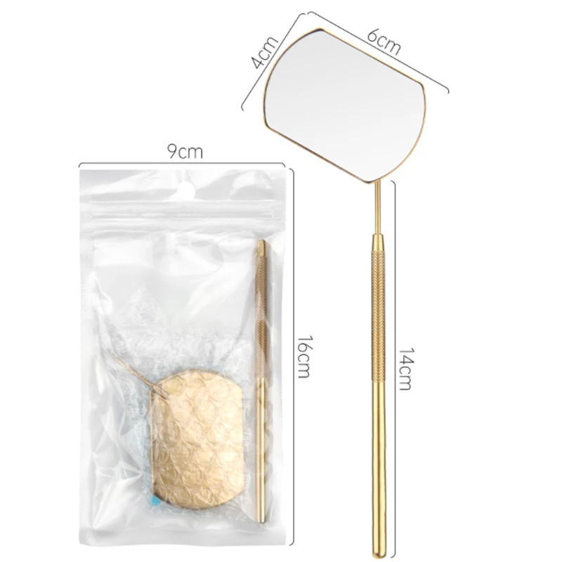 1 قطعة لاش مرآة رمش التفتيش مرآة لاش تمديد لوازم مقبض من الفولاذ المقاوم للصدأ الجمال ماكياج أداة لاش تحقق مرآة