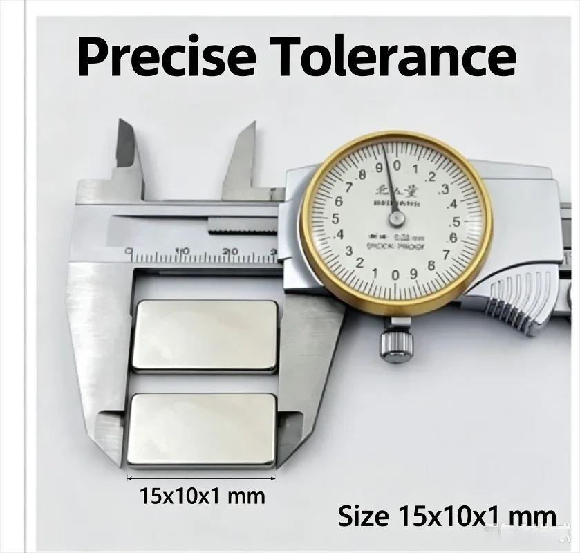 15X10X1mm Rectangular Neodymium Magnet Powerful Bulk Sheet Strong Permanent NdFeB Block Magnets 15X10X1mm