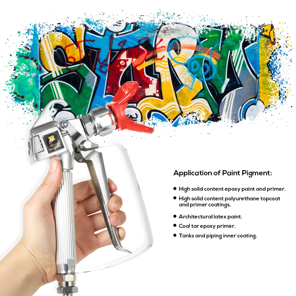 Rote 3600PSI Hochdruck-Airless-Farbspritzpistole mit 517 Spritzdüse & Düsenschutz, Pumpensprüher und Airless-Spritzgerät