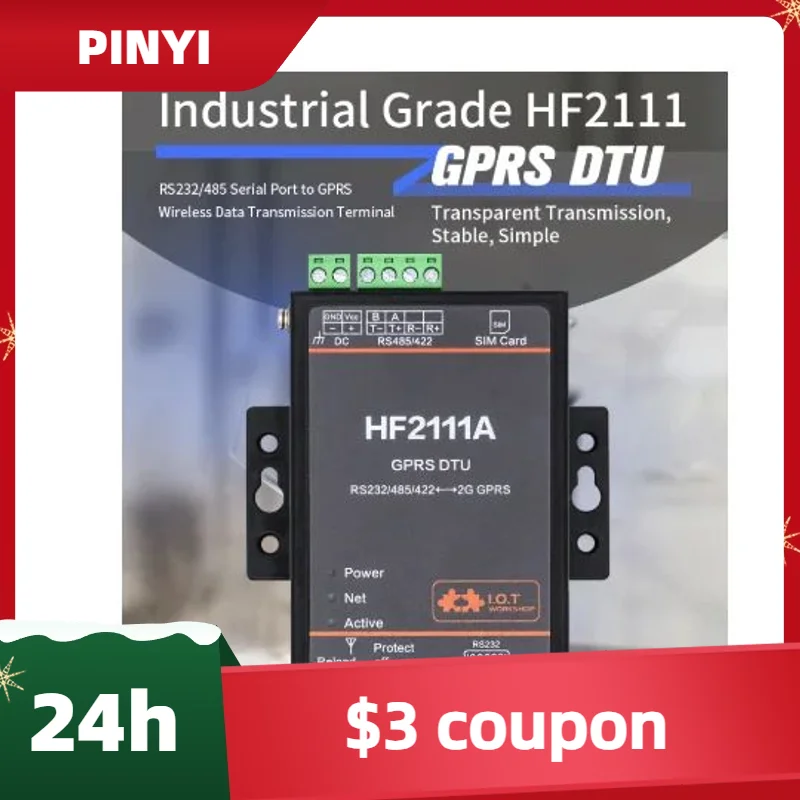 حار بيع المنزل HF2111A الصناعية Modbus المسلسل RS232 RS485 RS422 إلى GPRS محول جهاز الخادم التسلسلي دعم MQTT