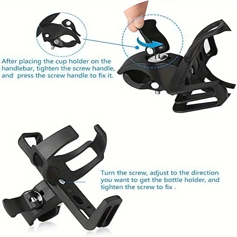 1 Stück 360 Grad drehbarer Fahrrad-Flaschenhalter für Mountainbikes, Elektroroller und mehr, Fahrradzubehör – Detail 4