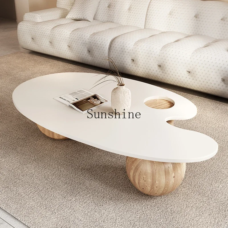 Wabi Sand Cream Wind Coffee Table Oval Creative Furniture