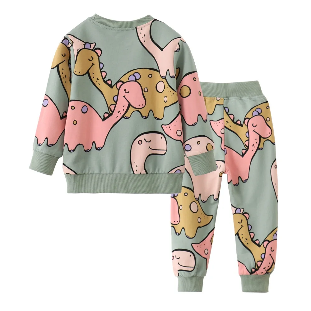 Jumping Meters 2-7T New Arrivals Dinosaurs Print Boys Clothing Sets Autumn Spring Children's Clothes Hot Selling Kids 2 Pcs Suit