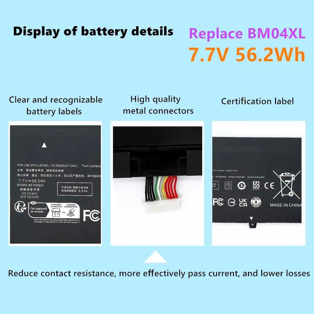 Laptop Battery For HP EliteBook x360 1030 G3 G4 Series BM04XL HSTNN-DB8L L02031-241 L02478-855