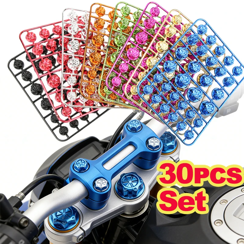 Pit Bike Nuts Motorcycle Screw Caps Cover Decoration for Motorbike Scooter Screws Motorcycle Accessories for Honda/Yamaha/KTM