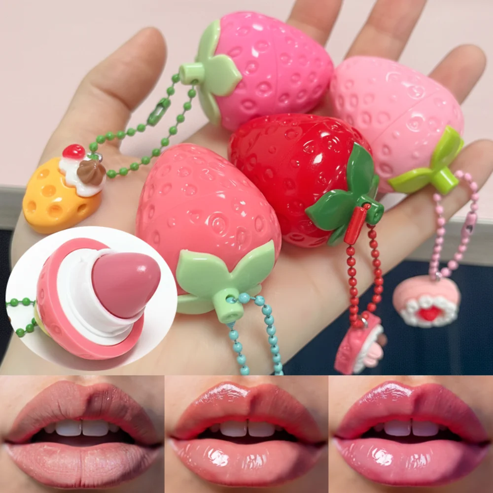 4 colori invio casuale fragola lucidalabbra rossetto idratante inverno antigelo anti crepa idratante balsamo per labbra duraturo