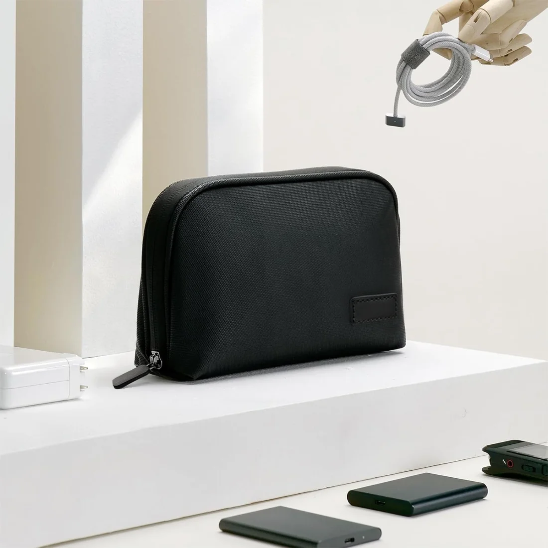 Kabel-Aufbewahrungstasche, wasserdicht, digital, elektronisch, Organizer, tragbar, USB, Datenleitung, Ladegerät, Stecker, Aufbewahrungstasche, Reise-Make-up-Tasche – Detail 14