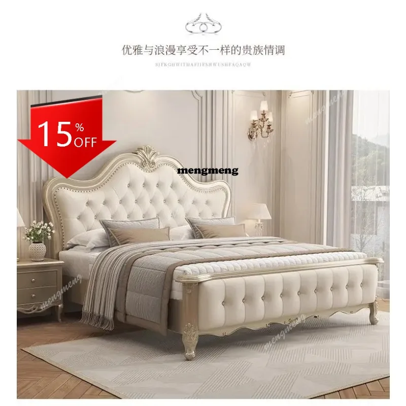 

C46Nordic wooden Double bed 180x200cm High end minimalism luxury bedroom beds elegant design camas de dormitorio interior furnit