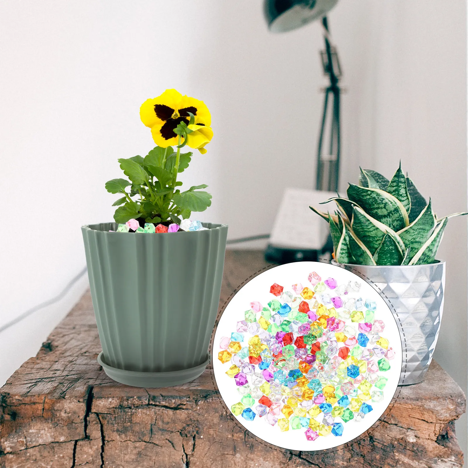 Paquete de 1 Cubo de Hielo Artificial Reutilizable, Hielo Artificial Triturado para Manualidades, Decoración y Fotografía