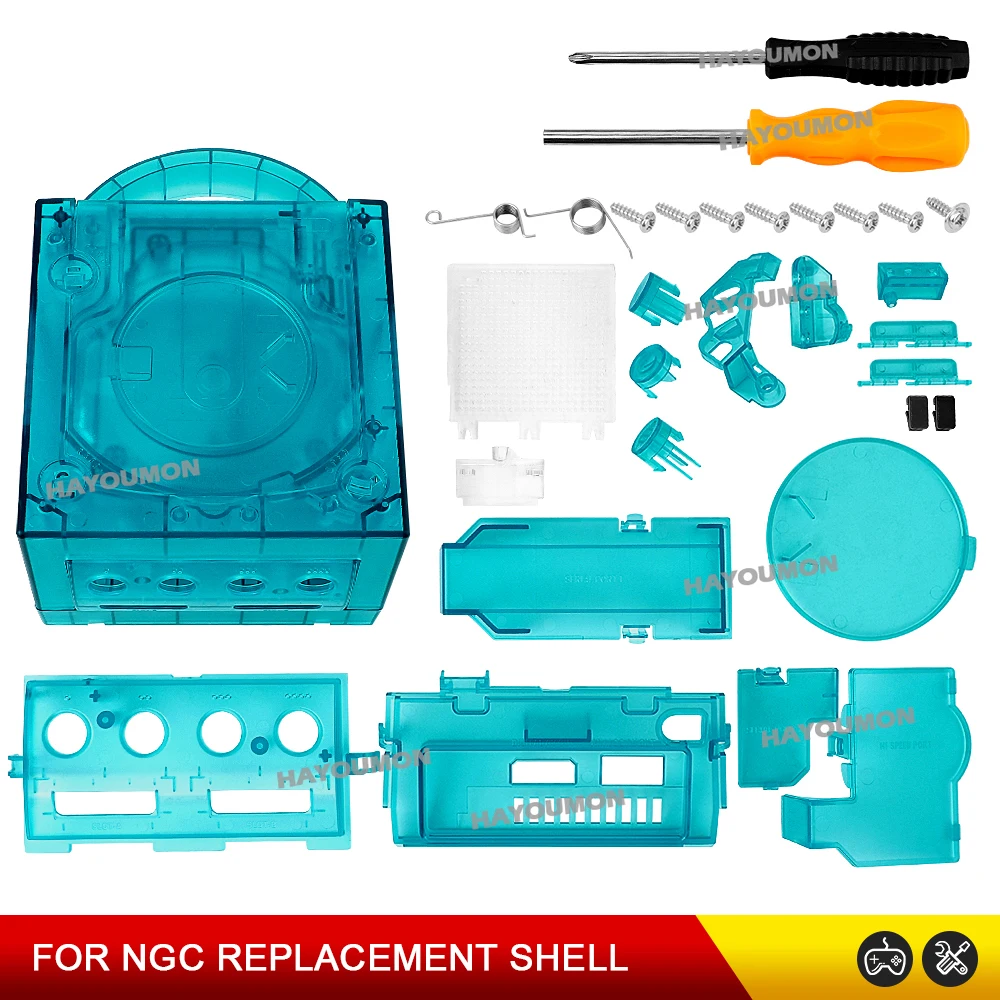 Ice Blue For Gamecube NGC Replacement Housing Shell Transparent Case Box For Gamecube NGC GC Gaming Console DOL-101/DOL-001