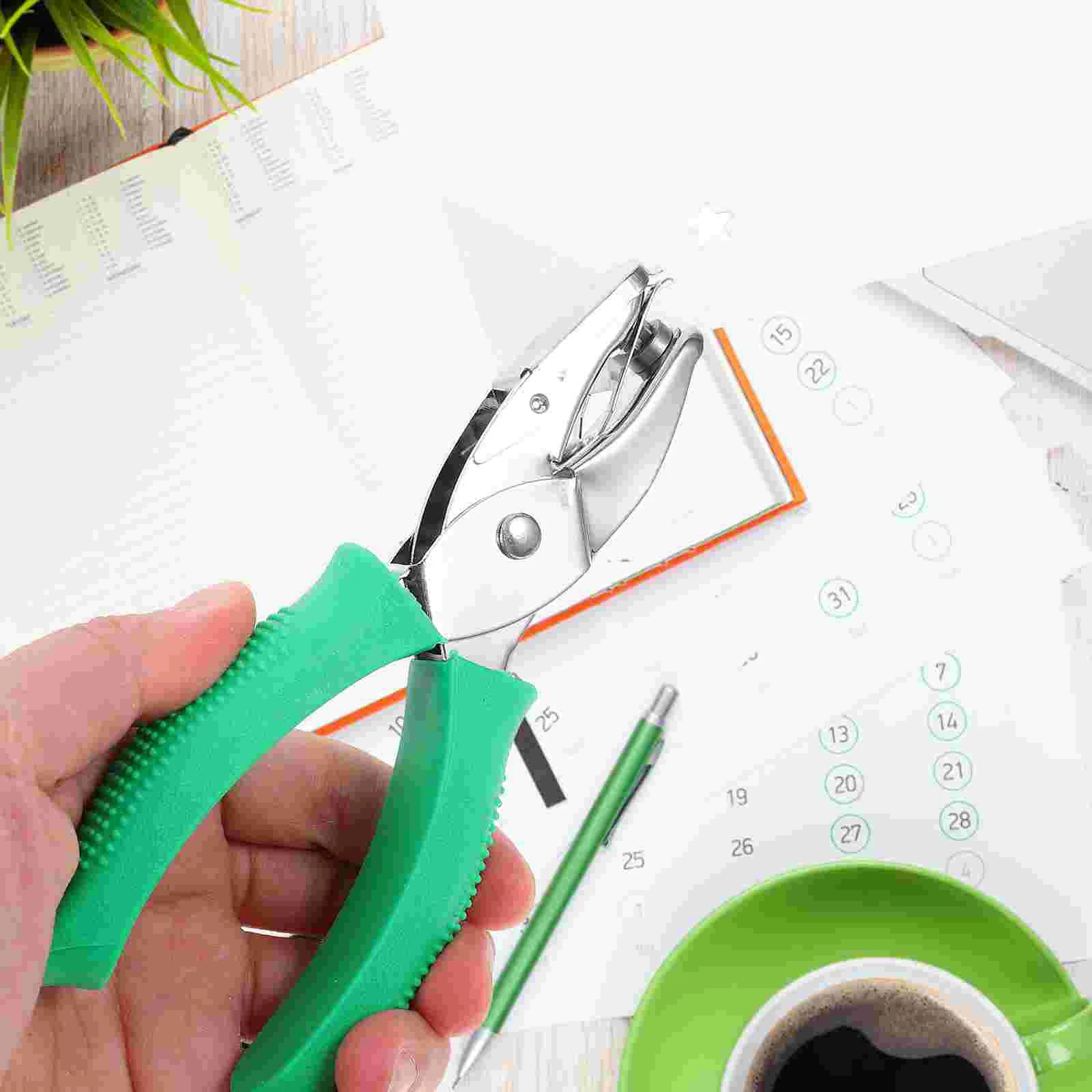 Pentagram Hole Punch Shapes Manual Star Shaped Puncher Plastic Holder for Office