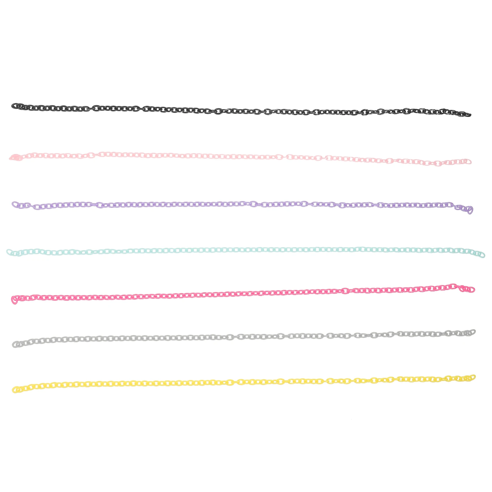 

35pcs Colored Plastic Chains Lightweight Anti lost Eyeglass Ropes Mask Lanyards Smooth DIY Glasses Straps Sun Holder