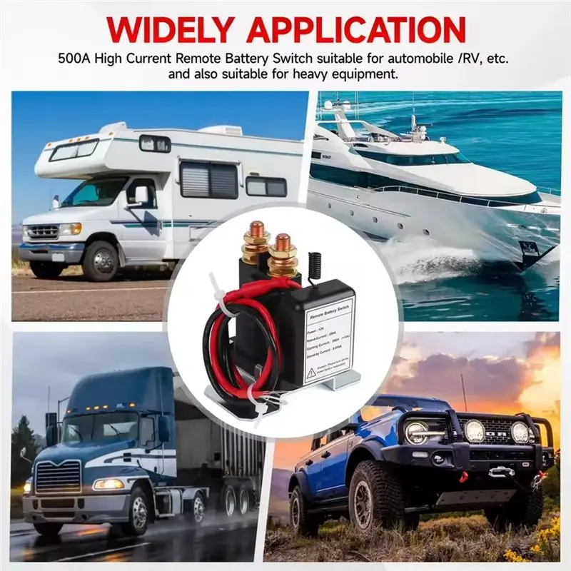 Reliable-Battery Drain Prevention 12V DC 100A RV Truck Off-Road Disconnect Switch Anti-Theft Kit With Remote Control