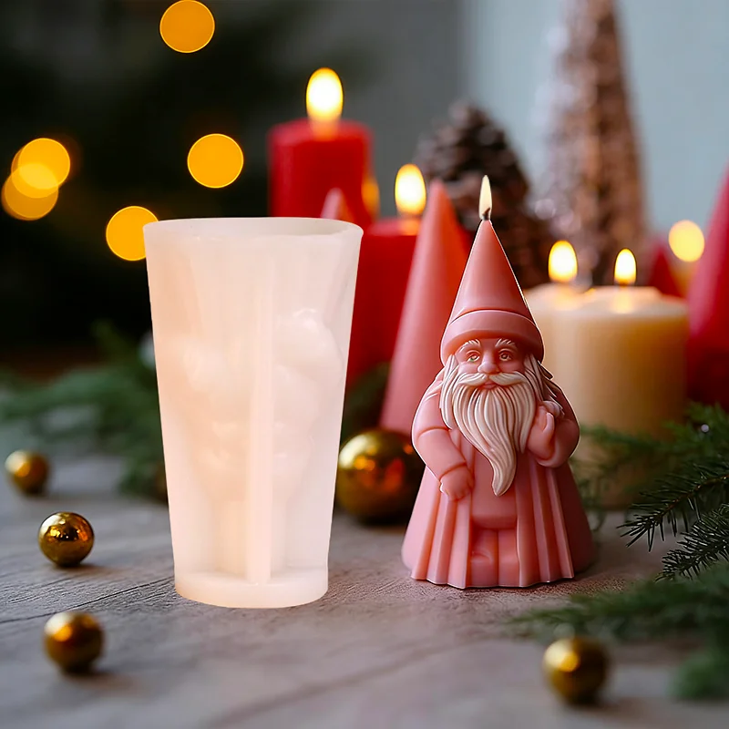 

Christmas Santa Claus Candle Silicone Mold DIY Handmade Aromatherapy Soap Gypsum Candle Making Supplies Father Christmas Mould