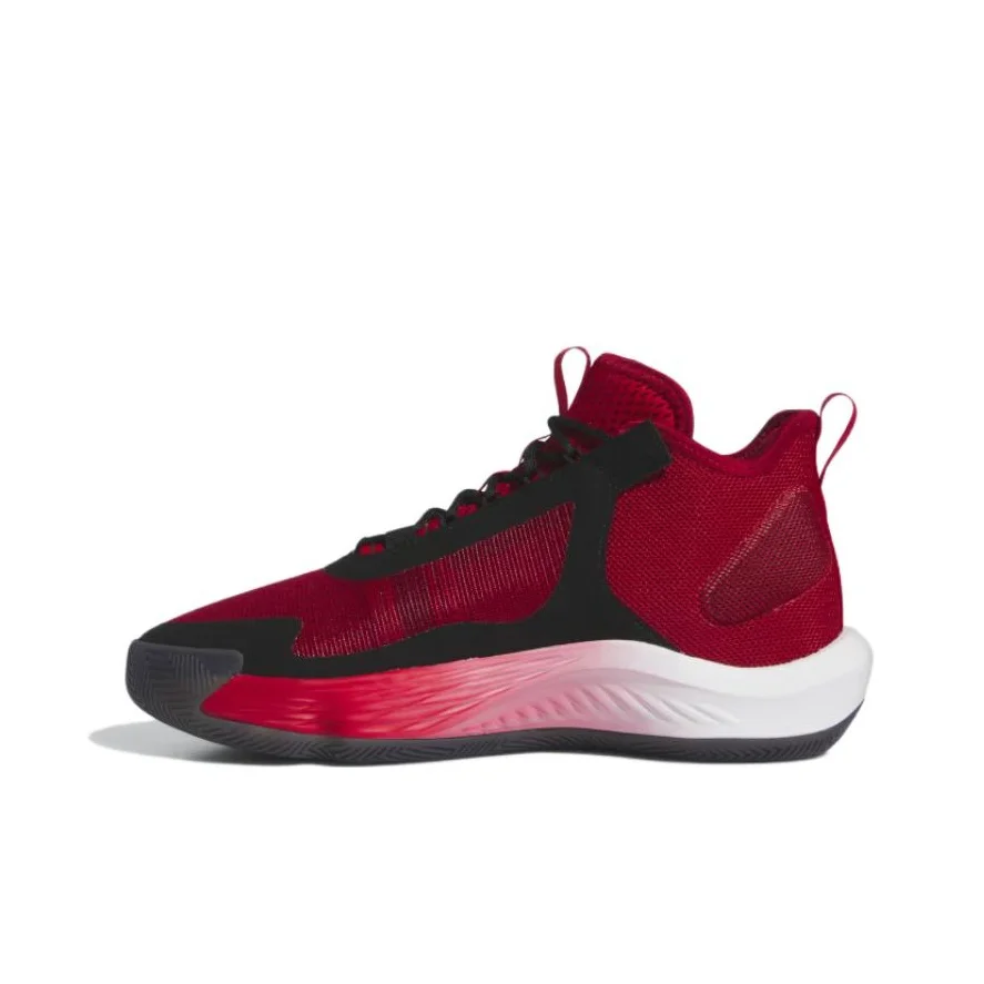 Adidas Basketball Shoes Unisex Mid Top Black White Red IE9319