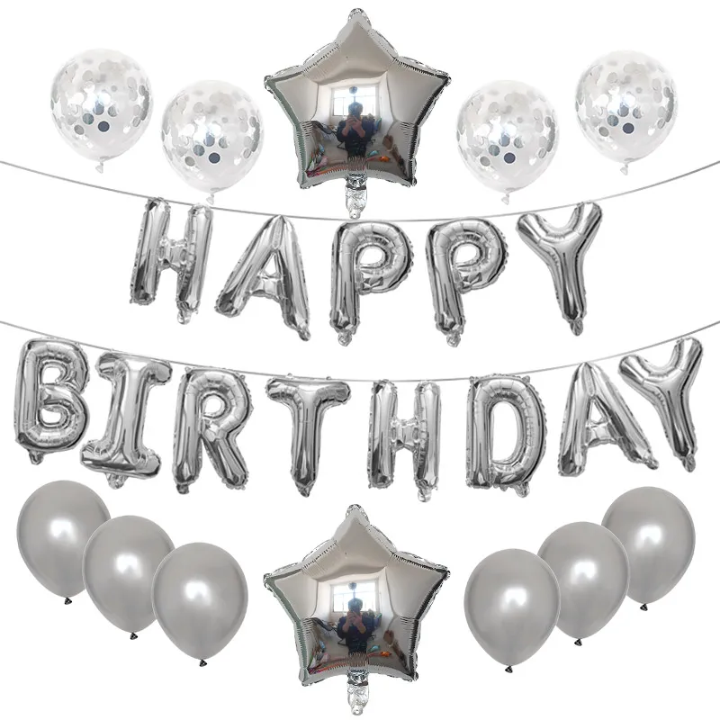 25pcs/set Happy Birthday Balloons Set Foil Letter Balloon Garland Bunting Banners Kids Birthday Party Babay Shower Decoration — zdjęcie 5