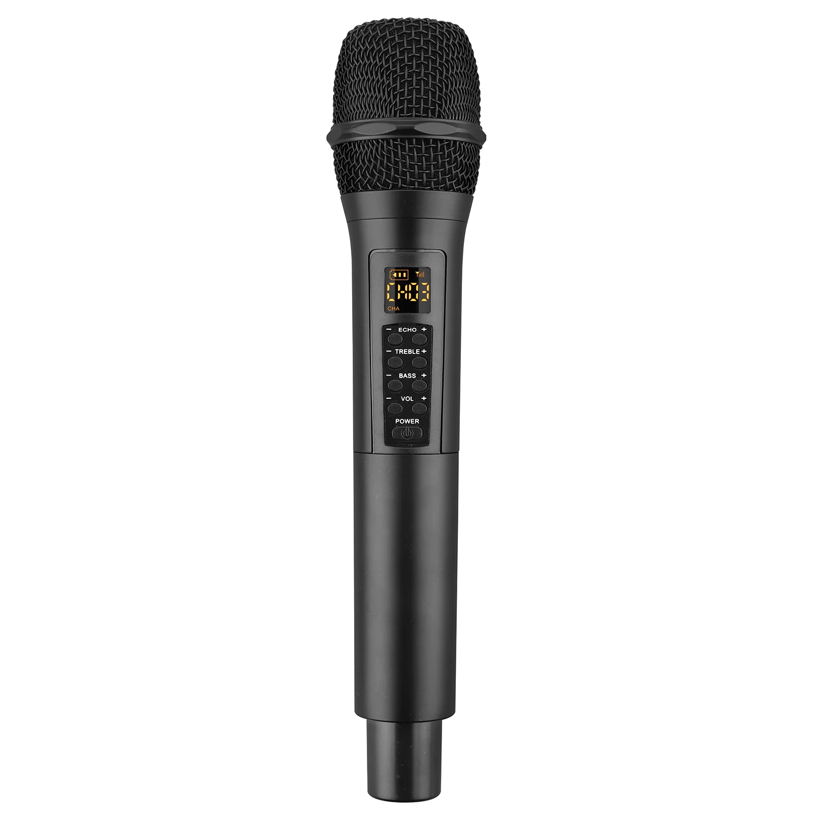 Micrófono inalámbrico UHF Receptor de mano con enchufe recargable dual para Karaoke