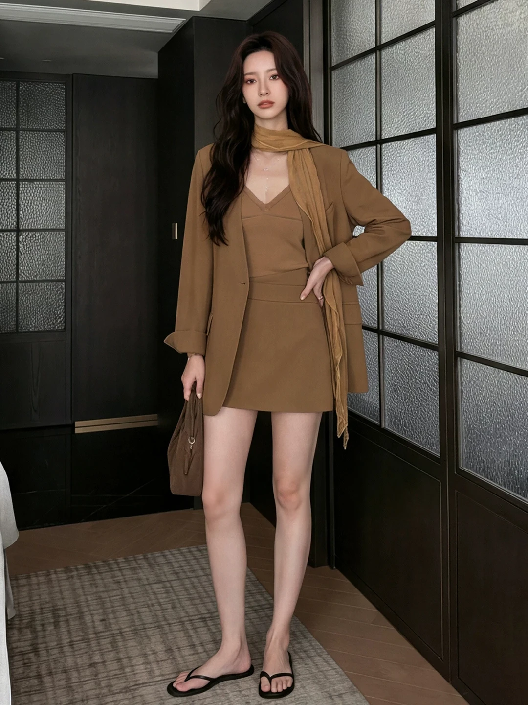 Retro Style Women's Suit Set Casual Commute Short Skirt Two-Piece Set Autumn 2026 New Fashion Outerwear Comfortable Fit