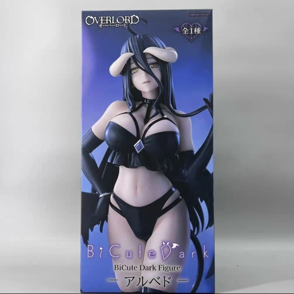 IN Stock Original FuRyu BiCute Dark OVERLORD Albedo Action Figure Anime Model Decoration Genuine Collectible Toys Birthday Gift