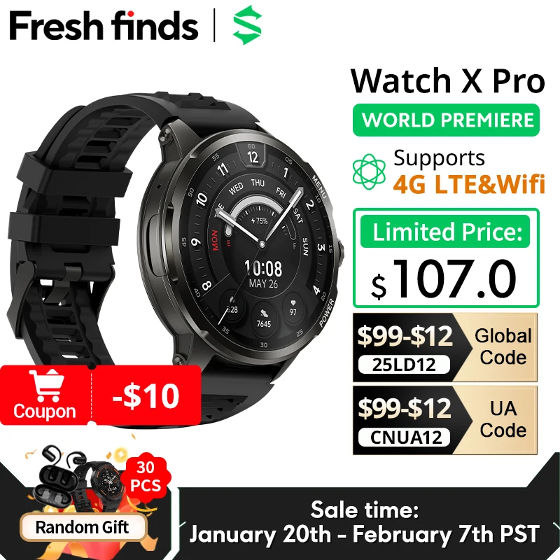 [World Premiere] Black Shark Smart Watch X Pro Global Version 4G Android Smart Watch 1.75