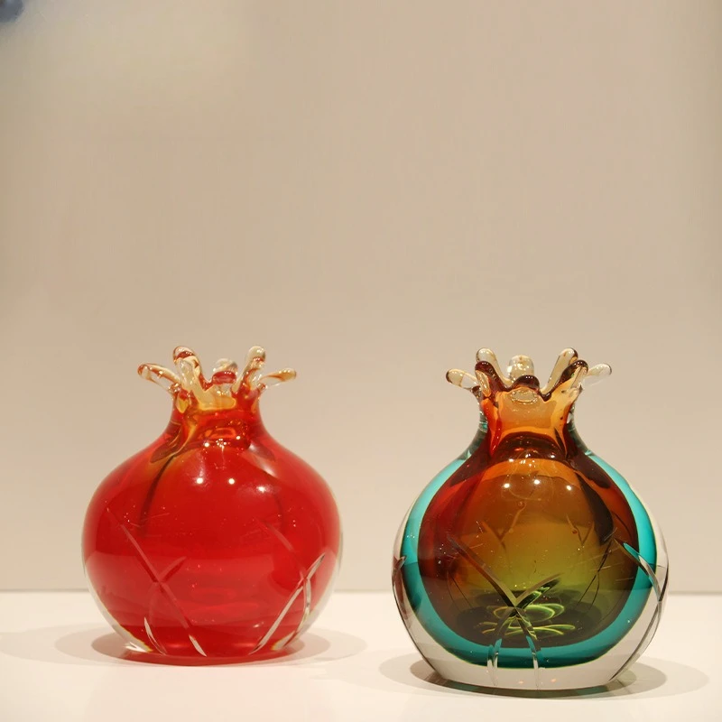 Light luxury creative new Chinese pomegranate vase entrance bedroom living room coffee table hydroponic