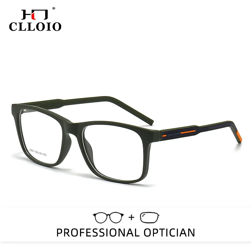 

CLLOIO Classic Casual Style Versatile Blue Light Blocking Myopia Glasses TR90 Square Progressive Prescription Reading Glasses