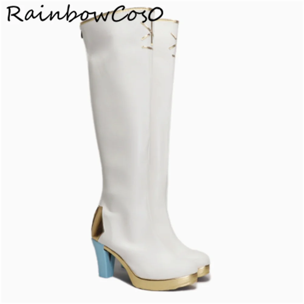 Kuzuha Virtual YouTuber VTuber insanguinante groovy Cosplay Scarpe Stivali Gioco Anime Party Halloween RainbowCos0 W4943