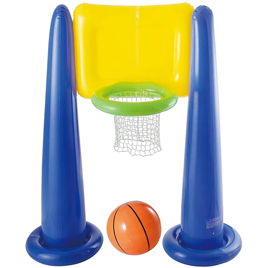 

funny water game Inflatable toys Floating Entertainment Pool Basketball Hoop Set Volleyball frame