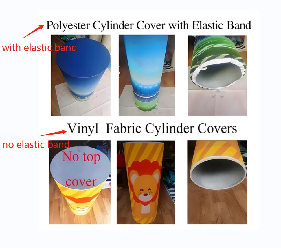 Niholia Customize Round Photography Backdrop Kids Birthday Party Background Cake Table Booth Prop Cylinder Cover