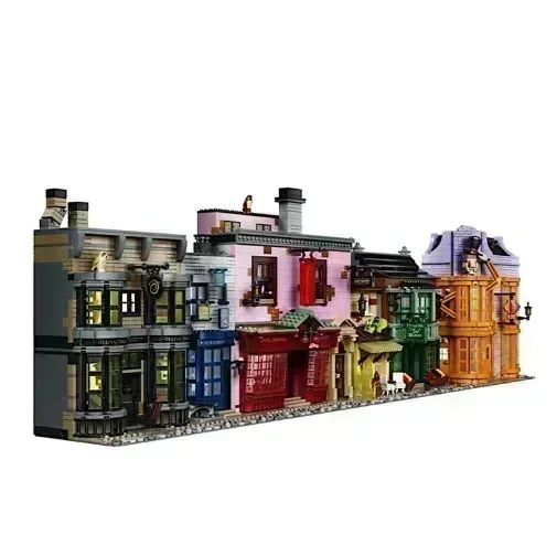 with 14 Mini Figures 5544 Pcs Magic Movie Diagon Alley Building Blocks Bricks Model Christmas Birthday Toy Gift Compatible 75978