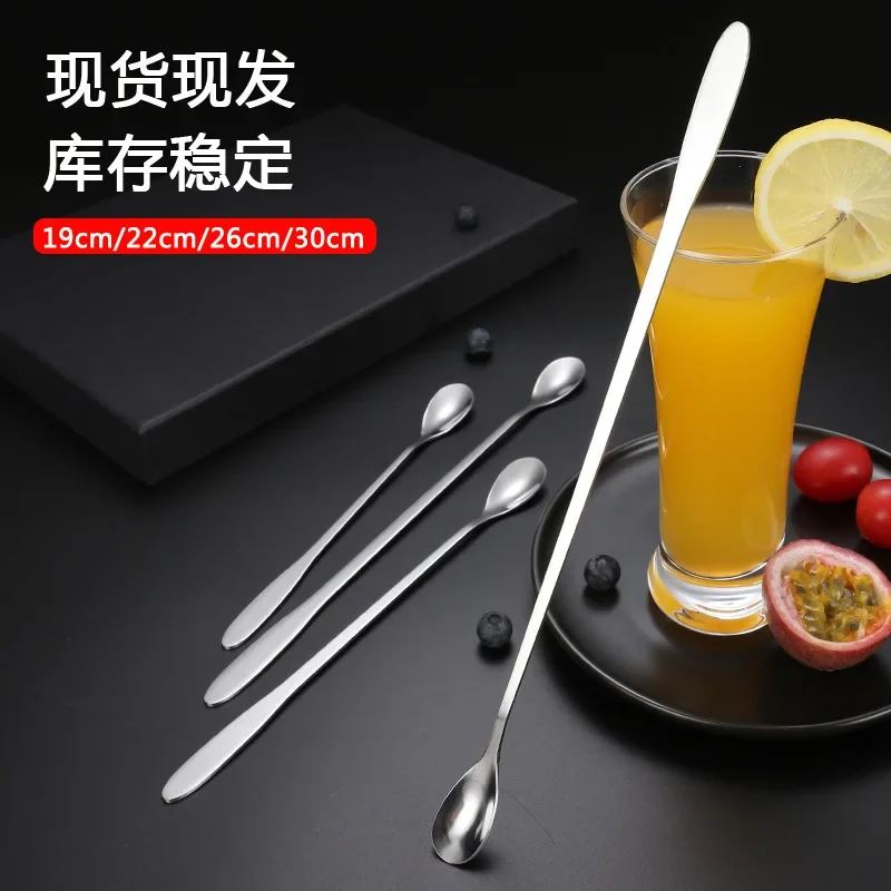 22/30cm Stainless Steel Stir Bar Spoon Mixing Ounces Cocktail Spoon Bartender Tools Teadrop Spoon Bar Tool New