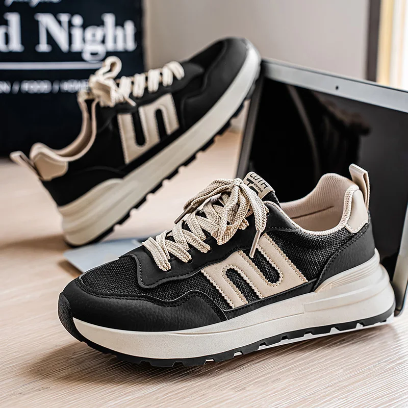 

Men's Shoes Breathable All-match Mesh Shoes Casual Sports Trendy Shoes Men's All-match Wear-resistant Running Shoes for Men