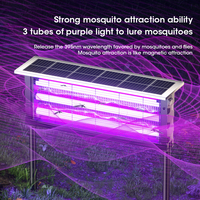 Efficient Solar Powered Outdoor Garden Mosquito Insect Killer Lamp Large Area Fly Trap Lawn Light for Patio Yard Pest Control