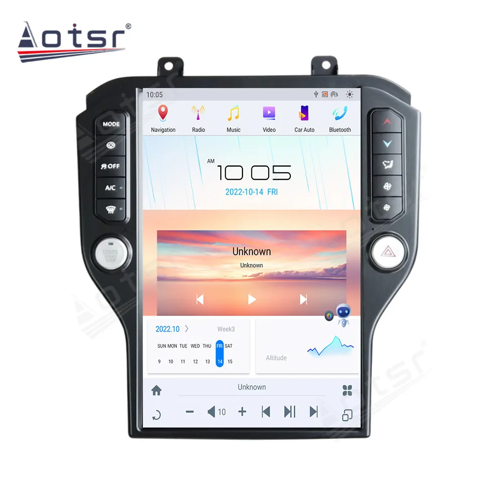 

Qualcomm 14,5 дюймов Android 13 Carplay для Ford Mustang 2015-2023 GPS-навигация Автомобильный радиоприемник HD с сенсорным экраном Авто стерео головное устройство