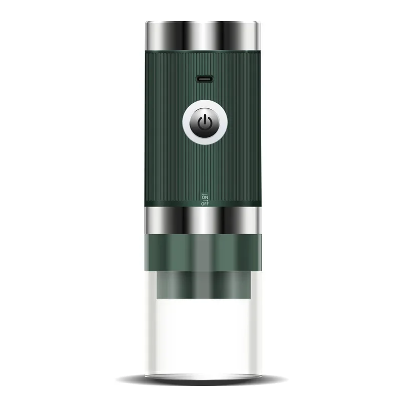 USB Rechargeable Mini Electric Coffee Grinder Portable Stainless Steel Blade with Ceramic Housing for Car & Household Use