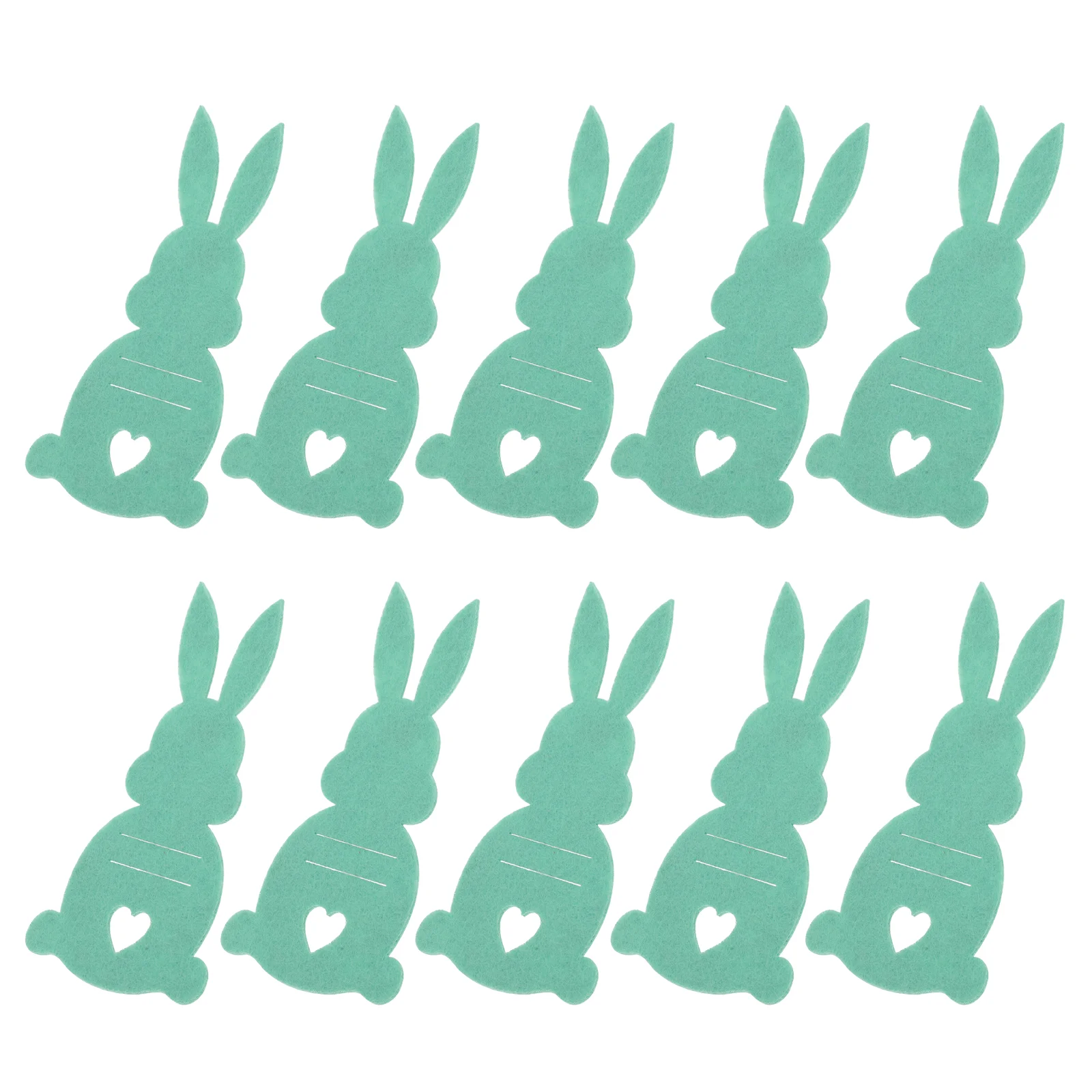 10 Pcs Rabbit Change Holder Bunny Cutlery Holders Birthday Utensil Easter Craft Plate Goody Bags Dinner Tableware