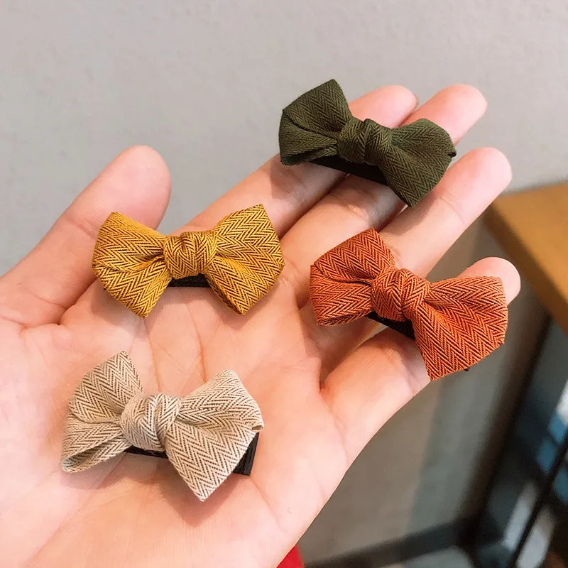 Fashion Children's bow cloth hairpins girl's korea style hairties set kid sweet Hair accessories